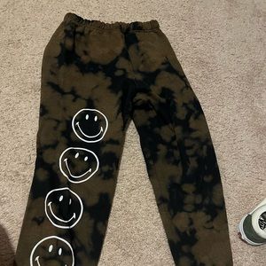 Smiley Face Sweat Pants from Pacsun